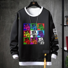 Vintage Anime JoJo Coat Fake Two-Piece Kujo Jotaro Sweatshirt