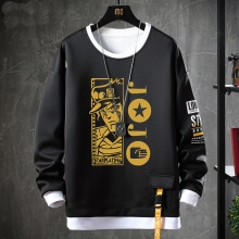 Vintage Anime JoJo's Bizarre Adventure Bluza z kapturem Fake Bluza dwuczęściowa