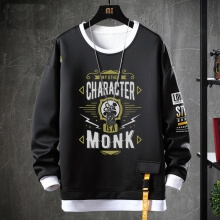 World Warcraft Sweater Fake Two-Piece Sweatshirt