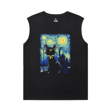 Famous Painting Sleeveless Tshirt Cool Starry Sky Shirt