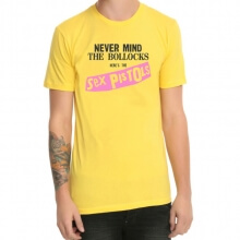 Žlté Sex Pistols Metal Rock Print T-Shirt