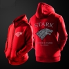 Game of Thrones House stark Wolf hoodie grå direwolf Zipper tröja