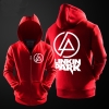 Linkin Park pulóver férfi fekete Zip kapucnis pulcsit