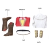 Quality Captain Marvel Shazam Cosplay Costume Shazam  Jumpsuits