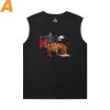 Superman Sleeveless T Shirt Black Justice League Siêu anh hùng Áo sơ mi