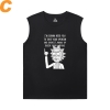 Puuvilla Tshirt Rick and Morty Miesten hihaton Lihas T-paidat