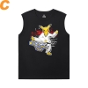 Pokemon T-paita Puuvilla Musta Hihaton T-paita Miesten
