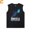 Godzilla okolo krku bez rukávov tričko bavlnené tričko