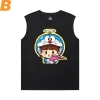 Прохладный кот футболки Doraemon sleeveless T Рубашка для тренажерного зала