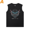 Vintage Anime Tshirts Gundam Sleeveless Printed T Shirts Mens