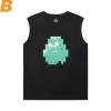 Cotton Creeper Tshirt Minecraft Sleeveless T Shirts Men'S For Gym