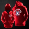 Kapten superhero Amerika Sweatshirt Mens Blue Zip atas Hoody