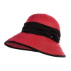 Summer Female Outdoor Sun Hat Dome Anti-UV Travelling Hat Portable Straw Hat Ladies Red