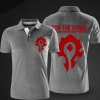 Blizzard WOW Horde Logo Polo T Shirts Black Polo Shirts For Men