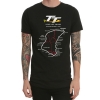 Isle of Man TT Camiseta preta para homens