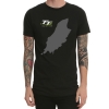Isle of Man TT Map Logo T-shirt Svart T-shirt för män