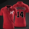 Slam Dunk Mitsui Hisashi Polo Shirt Shohoku NO.14 Polo Hitam T-shirt