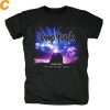 Unikátny hlboký fialový oheň na oblohe Tee Shirts Punk Rock Band T-Shirt