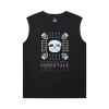 Undertale Tee Personalised Annoying Dog Skull Men'S Sleeveless T Shirts Cotton