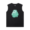 Cotton Creeper Tshirt Minecraft Sleeveless T Shirts Men'S For Gym