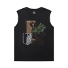 Attacco alle t-shirt sportive senza maniche Titan Tee Vintage Anime Mens
