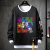 Vintage Anime JoJo Coat Fake Sweatshirt Kujo Jotaro deux pièces