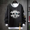 Sweat-shirt faux à capuche de crâne de chien ennuyeux de deux pièces