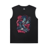 เสื้อยืดคาวบอย Bebop เย็นสีดําแขนกุดเสื้อยืด