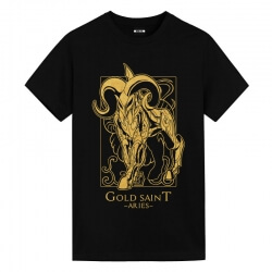 Aries Black T-Shirt Saint Seiya Beste Anime T-Shirts