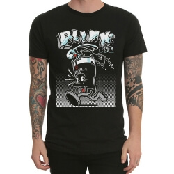Màu đen kim loại nặng ban nhạc blink 182 tee áo sơ mi