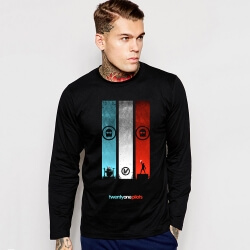 T-shirt da uomo nero Twenty One Pilots
