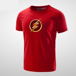 Cool Black Flash T Shirt Hommes