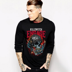 Tim Musik Rock Keren Killswitch Libatkan Tshirt Long Sleeve