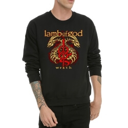 Cordeiro de Deus Rock Band Sweater Preto Tripulação Pescoço Moletom Com Capuz
