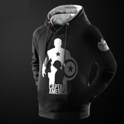 Kwaliteit Captain America zwarte hoodie voor hem