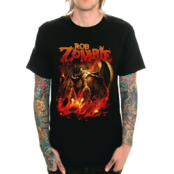 ロブゾンビロックTシャツブラックヘビーメタルシャツ