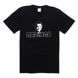TBBT Sheldon Bazinga Sort T-shirt til mænd