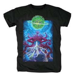 Unieke ringen van Saturn Zwart gat Metalen T-shirt