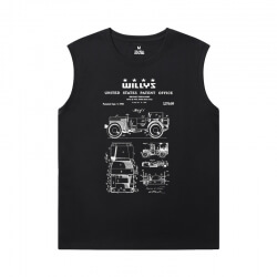 Sıcak Konu Jeep Tshirt Yarış Araba Sleevless Tshirt Erkekler için