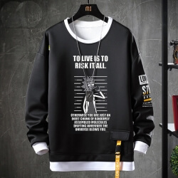 Rick y Morty Tops sudaderas falsas de dos piezas