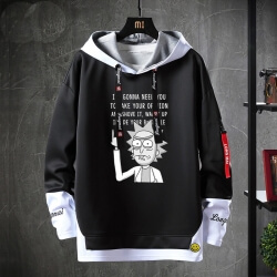 Rick og Morty Jakke Fake To-Piece Sweatshirts