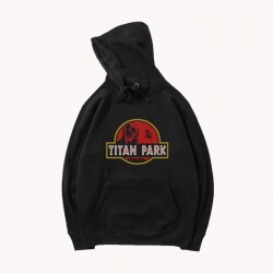 Čierna bunda Útok na Titan Hoodie