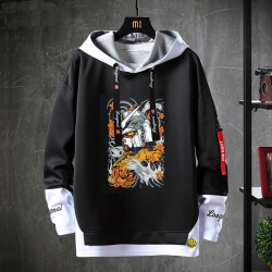 Gundam Jacket Fake Two-Piece Sweatshirts