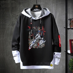 Gundam sudadera negro Abrigo