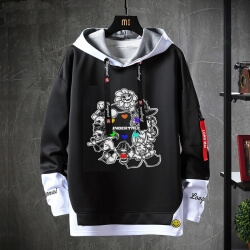 Jaqueta undertale falso duas peças irritante cão crânio moletom