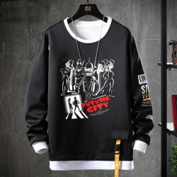 Anime Amerika Futurama Hoodie Palsu Kaus Dua Potong